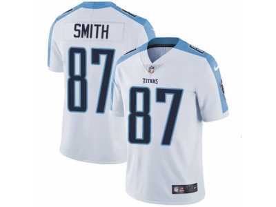 Men's Nike Tennessee Titans #87 Jonnu Smith Vapor Untouchable Limited White NFL Jersey