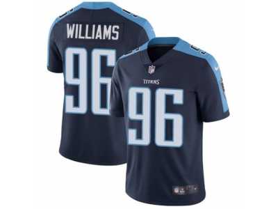 Men's Nike Tennessee Titans #96 Sylvester Williams Vapor Untouchable Limited Navy Blue Alternate NFL Jersey