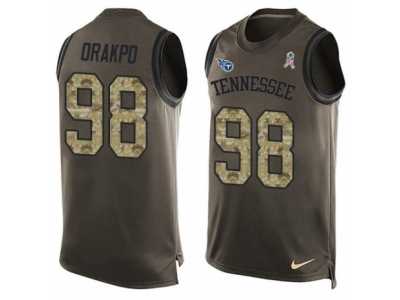 Men's Nike Tennessee Titans #98 Brian Orakpo Limited Green Salute to Service Tank Top NFL Jersey