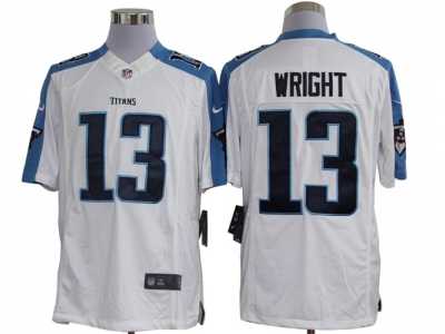Nike NFL Tennessee Titans #13 Kendall Wright White Jerseys(Limited)