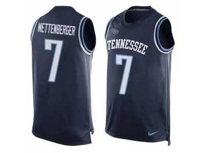 Nike Tennessee Titans #7 Zach Mettenberger Navy Blue Alternate Men's Stitched NFL Limited Tank Top Jersey