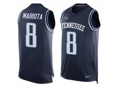 Nike Tennessee Titans #8 Marcus Mariota Navy Blue Alternate Men's Stitched NFL Limited Tank Top Jersey