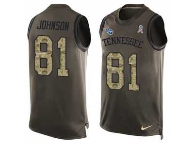 Nike Tennessee Titans #81 Andre Johnson Green Men's Stitched NFL Limited Salute To Service Tank Top Jersey