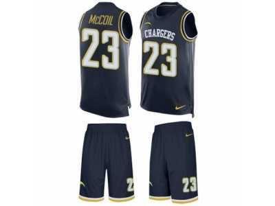 Men's Nike Los Angeles Chargers #23 Dexter McCoil Limited Navy Blue Tank Top Suit NFL Jersey