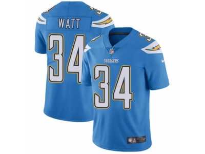 Men's Nike Los Angeles Chargers #34 Derek Watt Vapor Untouchable Limited Electric Blue Alternate NFL Jersey