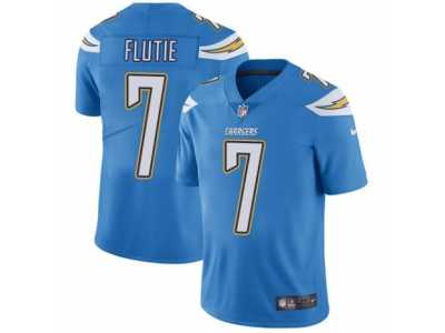 Men's Nike Los Angeles Chargers #7 Doug Flutie Vapor Untouchable Limited Electric Blue Alternate NFL Jersey