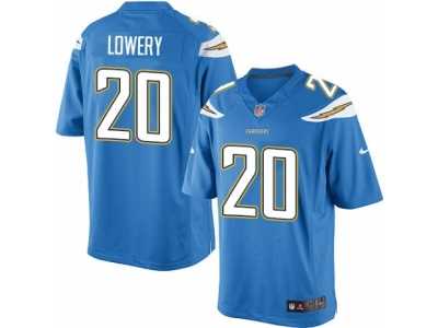 Men's Nike San Diego Chargers #20 Dwight Lowery Limited Electric Blue Alternate NFL Jersey
