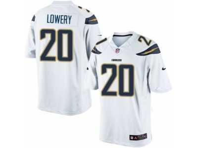 Men's Nike San Diego Chargers #20 Dwight Lowery Limited White NFL Jersey