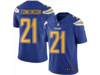 Men's Nike San Diego Chargers #21 LaDainian Tomlinson Limited Electric Blue Rush NFL Jersey