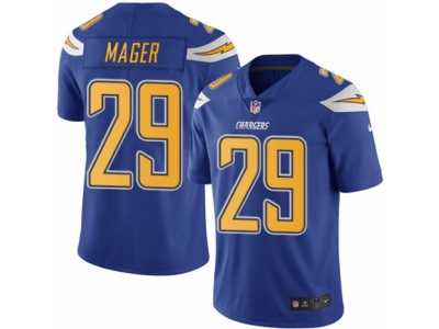 Men's Nike San Diego Chargers #29 Craig Mager Limited Electric Blue Rush NFL Jersey