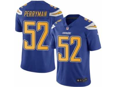Men's Nike San Diego Chargers #52 Denzel Perryman Limited Electric Blue Rush NFL Jersey