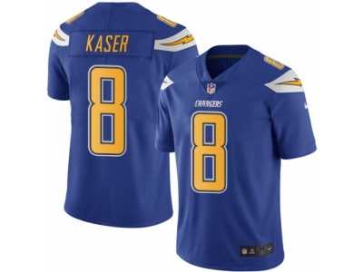 Men's Nike San Diego Chargers #8 Drew Kaser Limited Electric Blue Rush NFL Jersey