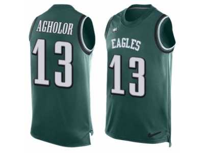 Men's Nike Philadelphia Eagles #13 Nelson Agholor Limited Midnight Green Player Name & Number Tank Top NFL Jersey