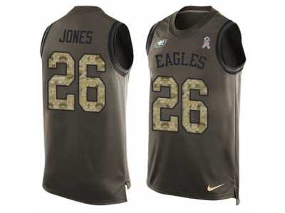 Men's Nike Philadelphia Eagles #26 Sidney Jones Limited Green Salute to Service Tank Top NFL Jersey