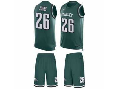 Men's Nike Philadelphia Eagles #26 Sidney Jones Limited Midnight Green Tank Top Suit NFL Jersey