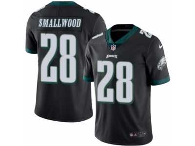 Men's Nike Philadelphia Eagles #28 Wendell Smallwood Limited Black Rush NFL Jersey