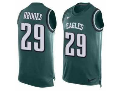 Men's Nike Philadelphia Eagles #29 Terrence Brooks Limited Midnight Green Player Name & Number Tank Top NFL Jersey