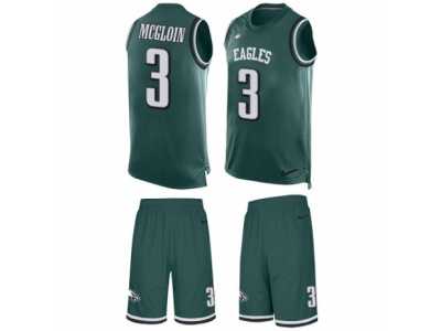 Men's Nike Philadelphia Eagles #3 Matt McGloin Limited Midnight Green Tank Top Suit NFL Jersey