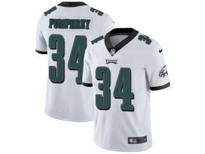 Men's Nike Philadelphia Eagles #34 Donnel Pumphrey Limited White NFL Jersey