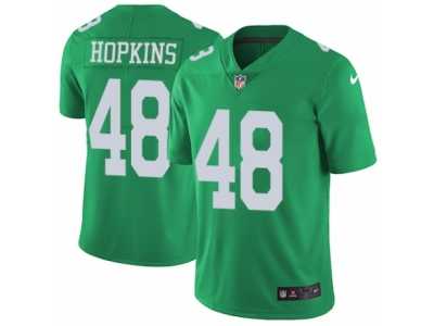 Men's Nike Philadelphia Eagles #48 Wes Hopkins Limited Green Rush NFL Jersey