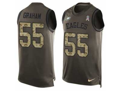 Men's Nike Philadelphia Eagles #55 Brandon Graham Limited Green Salute to Service Tank Top NFL Jersey