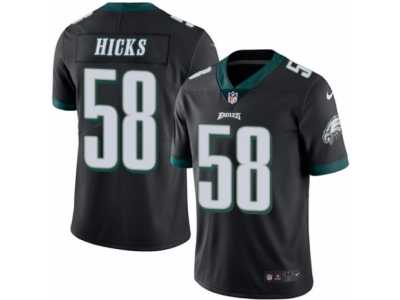 Men's Nike Philadelphia Eagles #58 Jordan Hicks Limited Black Rush NFL Jersey