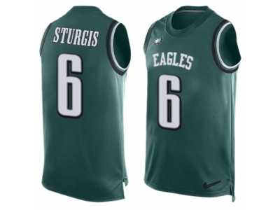 Men's Nike Philadelphia Eagles #6 Caleb Sturgis Limited Midnight Green Player Name & Number Tank Top NFL Jersey
