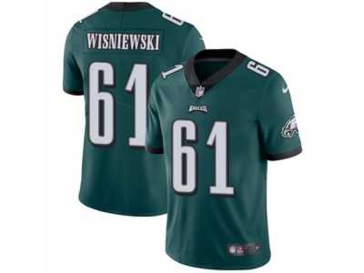 Men's Nike Philadelphia Eagles #61 Stefen Wisniewski Vapor Untouchable Limited Midnight Green Team Color NFL Jersey