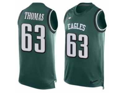 Men's Nike Philadelphia Eagles #63 Dallas Thomas Limited Midnight Green Player Name & Number Tank Top NFL Jersey