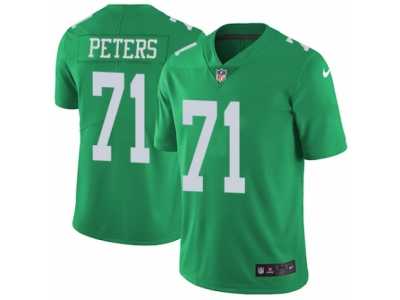 Men's Nike Philadelphia Eagles #71 Jason Peters Limited Green Rush NFL Jersey