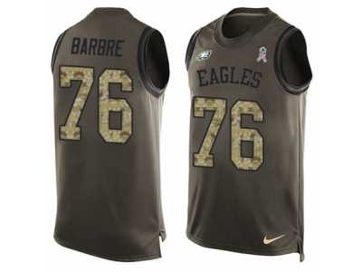 Men's Nike Philadelphia Eagles #76 Allen Barbre Limited Green Salute to Service Tank Top NFL Jersey
