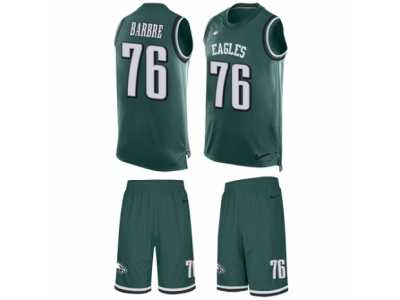 Men's Nike Philadelphia Eagles #76 Allen Barbre Limited Midnight Green Tank Top Suit NFL Jersey