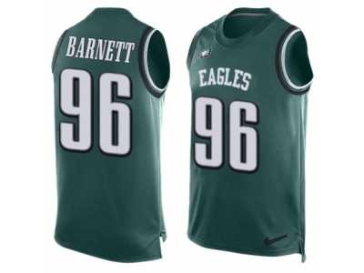 Men's Nike Philadelphia Eagles #96 Derek Barnett Limited Midnight Green Player Name & Number Tank Top NFL Jersey
