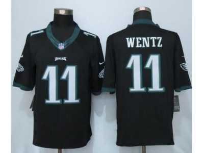 Nike Philadelphia Eagles #11 Carson Wentz Black Alternate Men's Stitched NFL New Limited Jersey