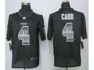 2015 New Nike Oakland Raiders #4 Carr Black Strobe Jerseys(Limited)