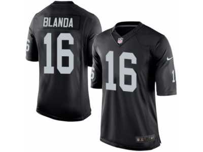 Men's Nike Oakland Raiders #16 George Blanda Limited Black Team Color NFL Jersey