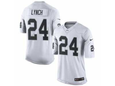 Men's Nike Oakland Raiders #24 Marshawn Lynch Limited White NFL Jersey
