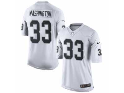 Men's Nike Oakland Raiders #33 DeAndre Washington Limited White NFL Jersey