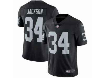 Men's Nike Oakland Raiders #34 Bo Jackson Vapor Untouchable Limited Black Team Color NFL Jersey