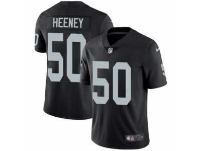 Men's Nike Oakland Raiders #50 Ben Heeney Vapor Untouchable Limited Black Team Color NFL Jersey