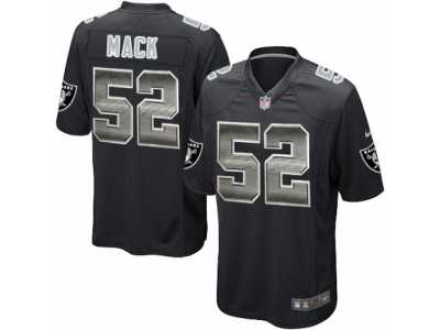 Men's Nike Oakland Raiders #52 Khalil Mack Limited Black Strobe NFL Jersey