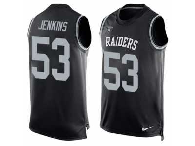 Men's Nike Oakland Raiders #53 Jelani Jenkins Limited Black Player Name & Number Tank Top NFL Jersey