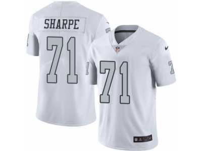Men's Nike Oakland Raiders #71 David Sharpe Limited White Rush NFL Jersey