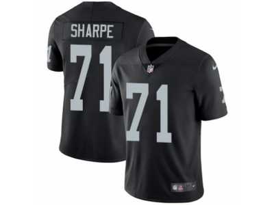 Men's Nike Oakland Raiders #71 David Sharpe Vapor Untouchable Limited Black Team Color NFL Jersey