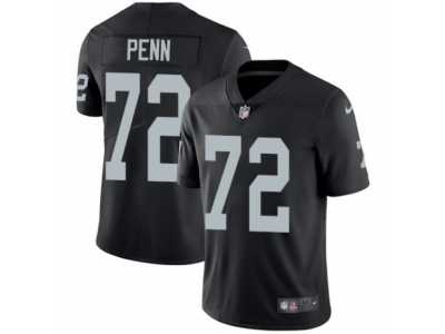 Men's Nike Oakland Raiders #72 Donald Penn Vapor Untouchable Limited Black Team Color NFL Jerseyy