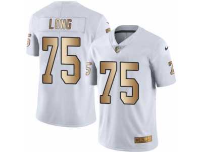 Men's Nike Oakland Raiders #75 Howie Long Limited White Gold Rush NFL Jersey