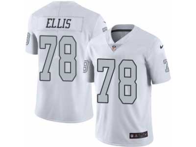 Men's Nike Oakland Raiders #78 Justin Ellis Limited White Rush NFL Jersey