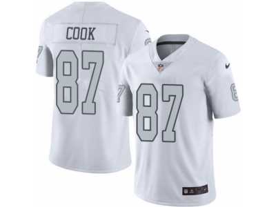 Men's Nike Oakland Raiders #87 Jared Cook Limited White Rush NFL Jersey