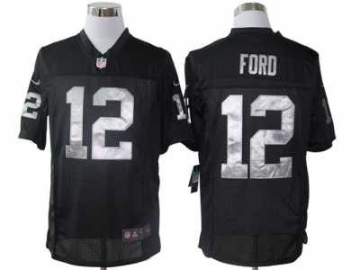 Nike NFL Oakland Raiders #12 Jacoby Ford Black Jerseys(Limited)