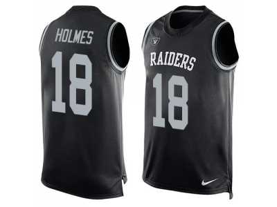 Nike Oakland Raiders #18 Andre Holmes Black Team Color Men's Stitched NFL Limited Tank Top Jersey